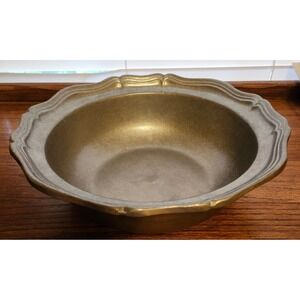 Wilton Armetale French Country Scalloped Serving Bowl Pewter Look 11 Inch